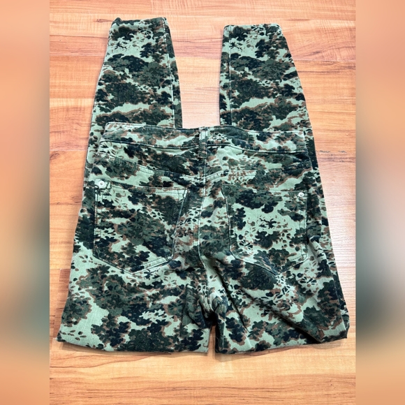 Anthropologie Pilcro High Rise Corduroy Green Camo US 26 - Picture 4 of 10